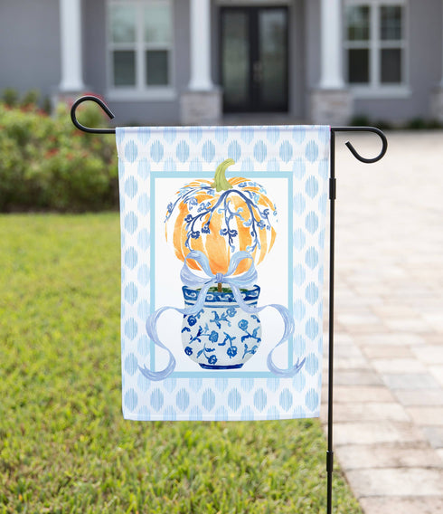 Chinoiserie Harvest Pumpkin Garden Flag